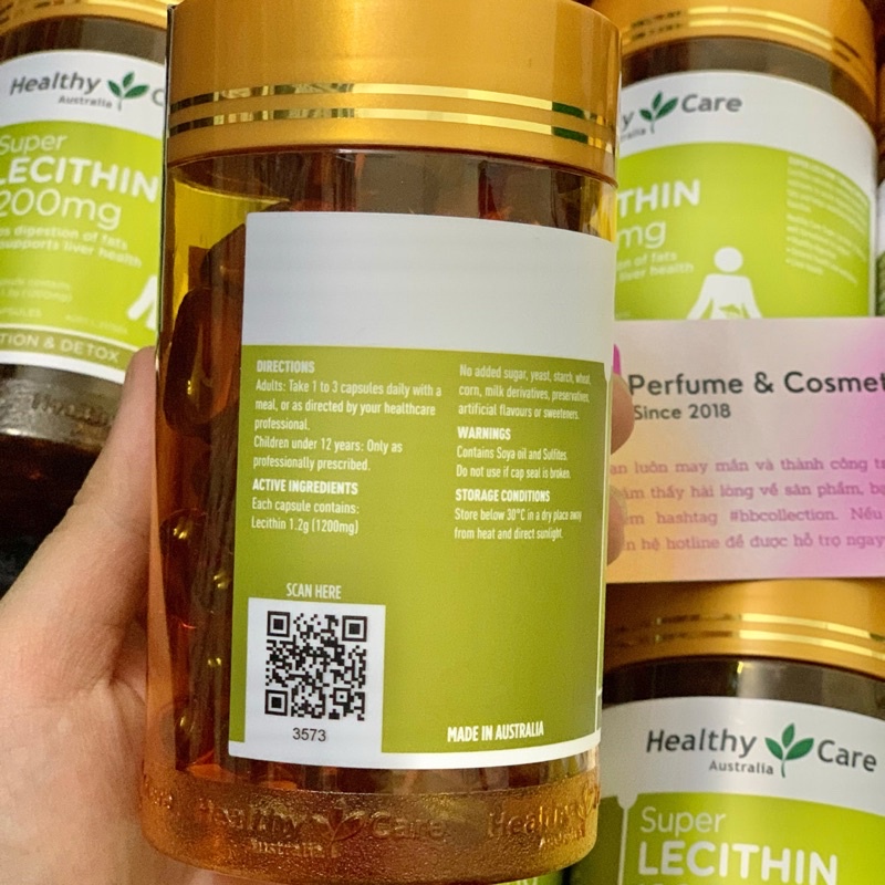 Mầm đậu nành Healthy Care Super Lecithin đẹp da, đào thải độc tố gan, cân bằng nội tiết tố