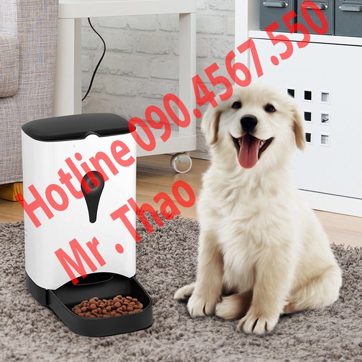 Hộp đựng thức ăn cho Chó Mèo, Tự Động,Điều khiển qua Điện Thoại 3G Wifi, Pet Feeder - Máy tự động cho Thú Cưng ăn