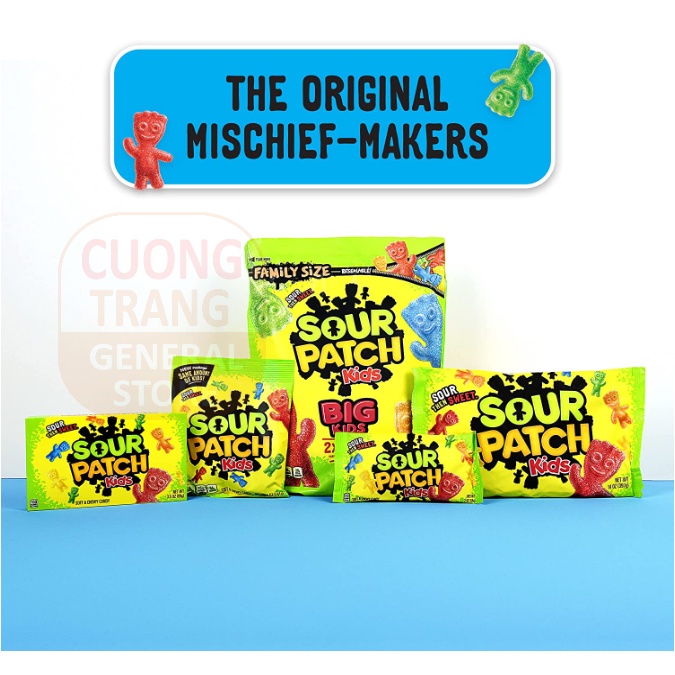Kẹo sour patch kids soft and chewy candy 141g,56g