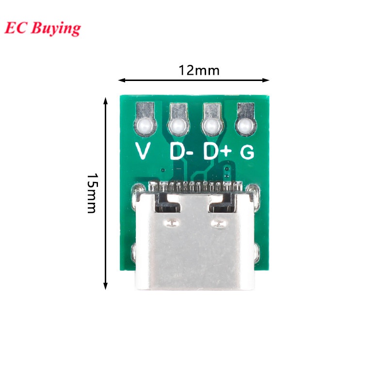 Bộ 5 Bảng Mạch Kết Nối Type-C USB3.1 16 Pin Female Sang 2.54mm Type C