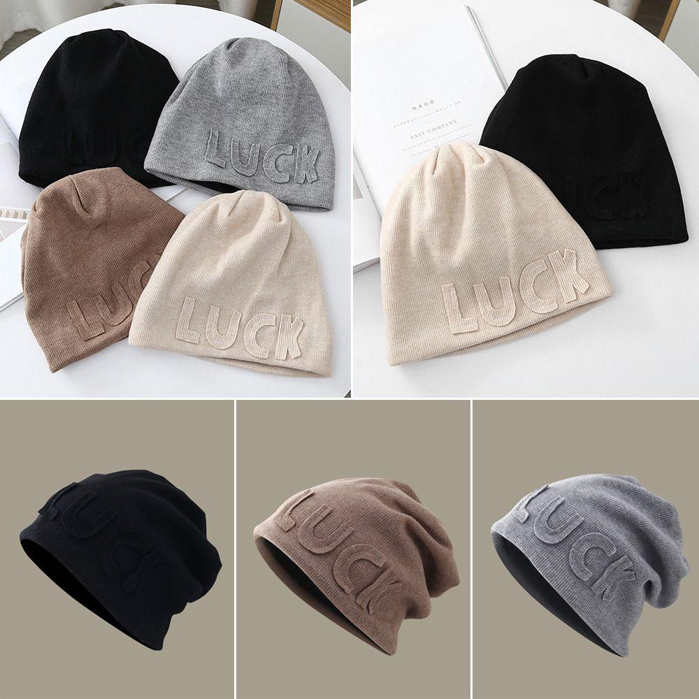 Mũ Beanie Len Lông Cừu Màu Trơn Dễ Thương Cho Nam Và Nữ