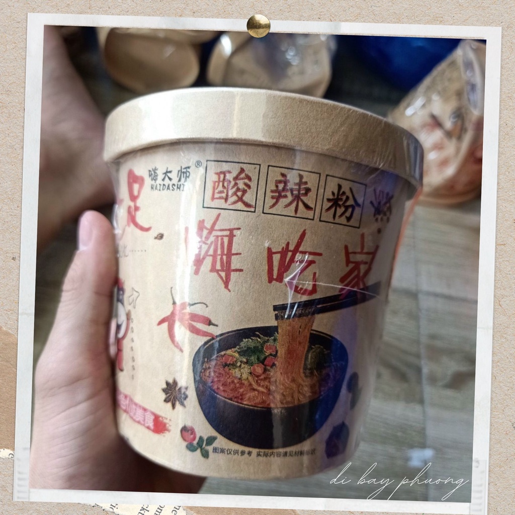 Một thùng gồm 6 ly miến cay Trùng Khánh thần thánh 108g.ly