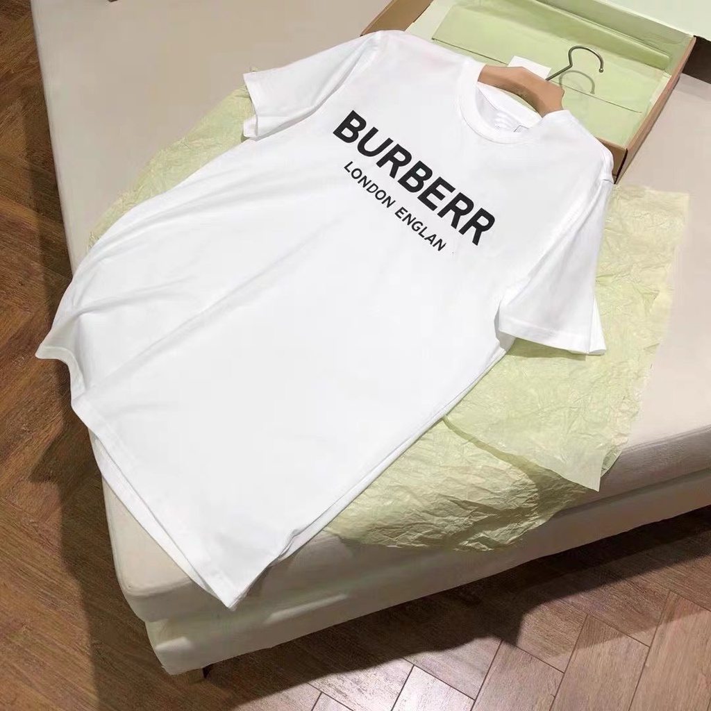 Áo thun tay lỡ BURBERRY áo phông unisex nam nữ cotton oversize form rộng co dãn