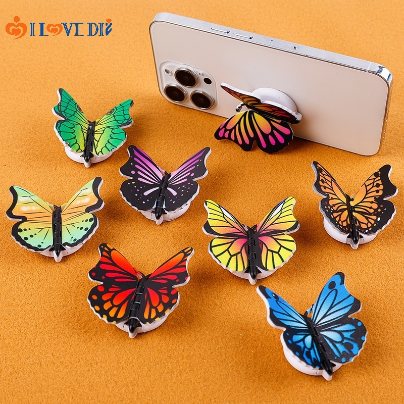 Giá Đỡ Điện Thoại Dạng Gập Họa Tiết Bướm Dễ Thương Cho Tất Cả Các Dòng Điện Thoại