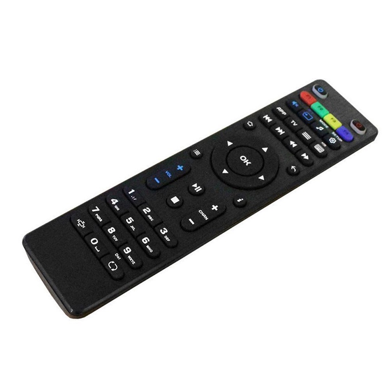 Fcvn Replacement TV Remote Control for Mag250 254 256 260 261 270 IPTV TV Box Black Super