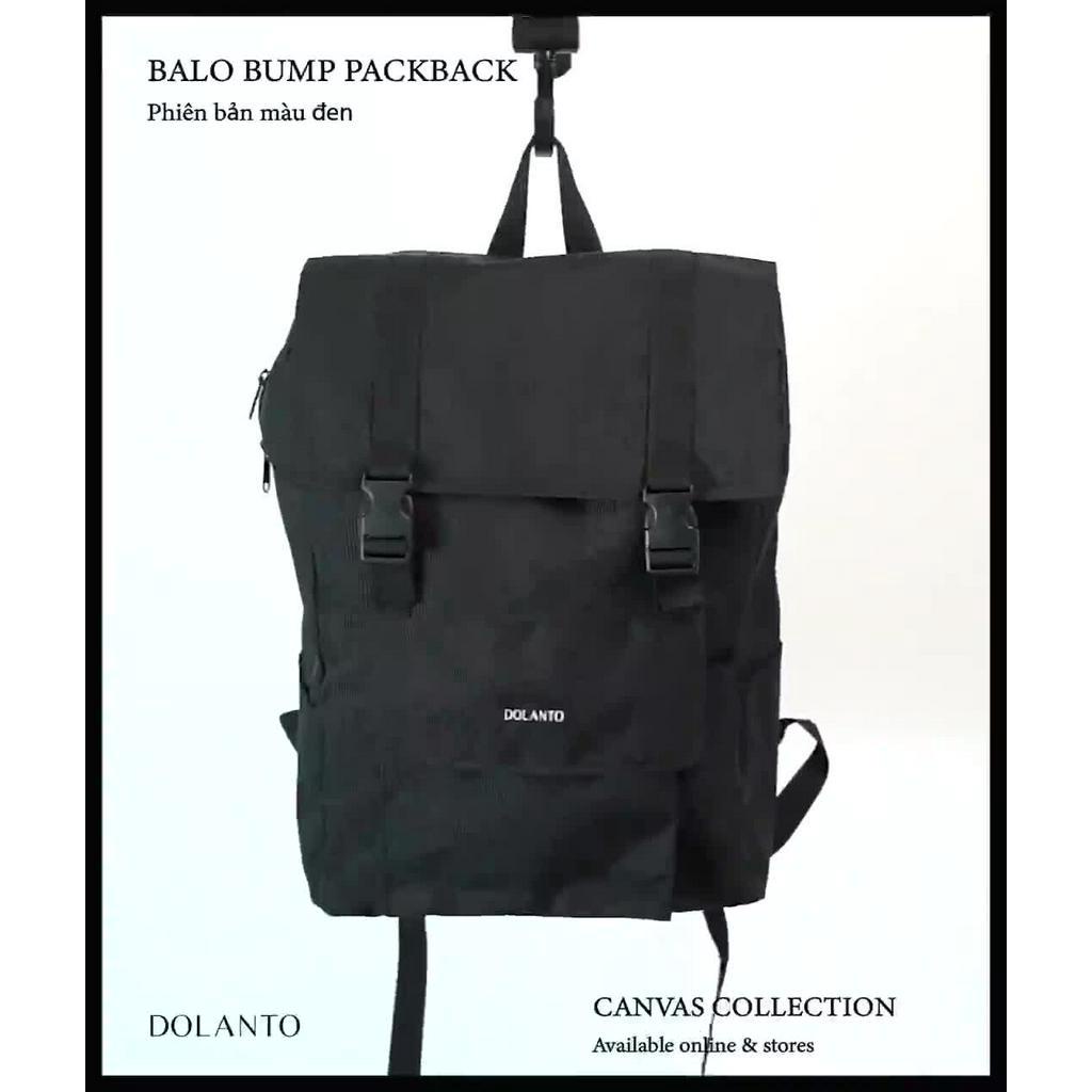 Balo Đi Học BUMB Chống Nước Cao Cấp Thời Trang Rẻ Đẹp Nhẹ Vải Canvas Đen Đựng Laptop Đi Chơi Du Lịch Nam Nữ DOLANTO | BigBuy360 - bigbuy360.vn
