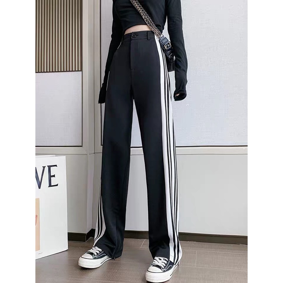 [Mã WASTMAY giảm 15% tối đa 30K đơn 150K] Quần Tây Ống Suông Dài 4 SỌC kéo khóa màu đen có size - BC100 | BigBuy360 - bigbuy360.vn