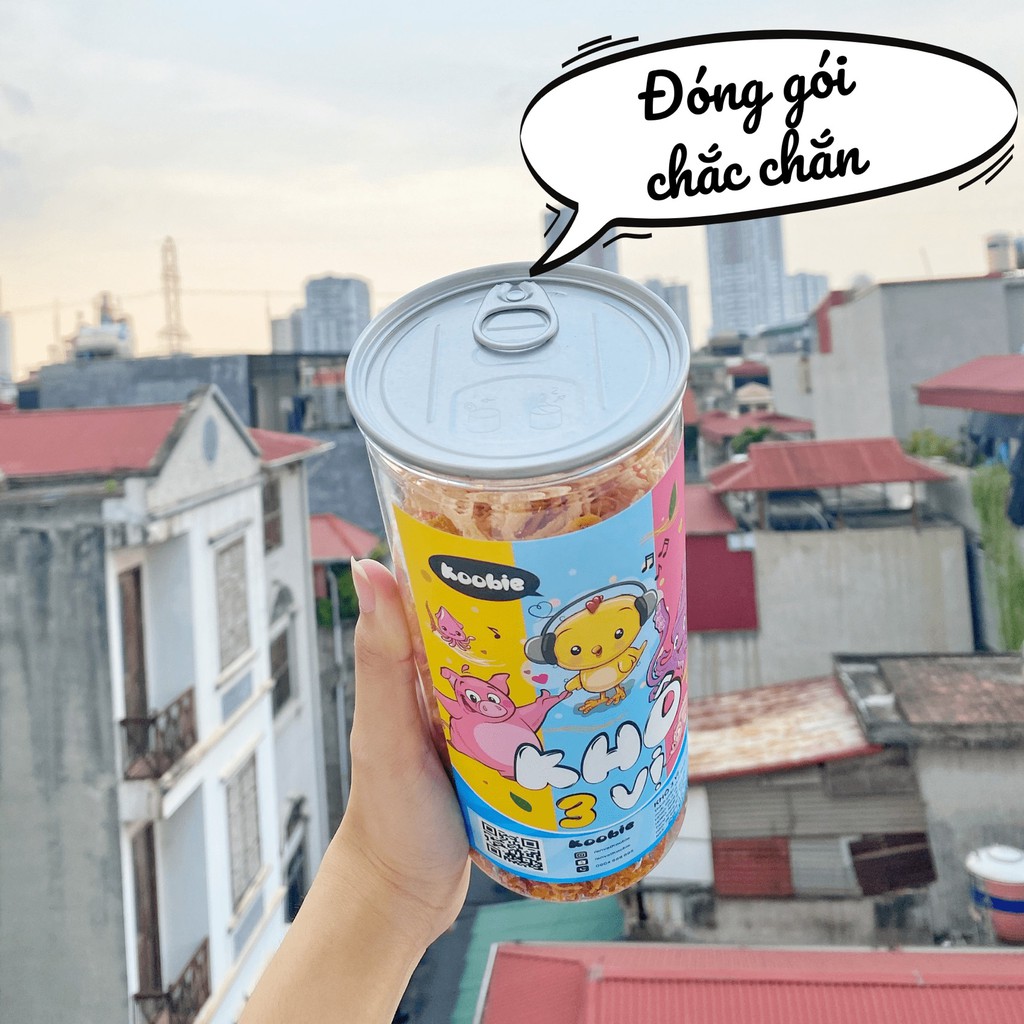 Khô gà, khô mực, khô heo mix 300g Koobie, đồ ăn vặt ngon an toàn vệ sinh giao hàng siêu tốc