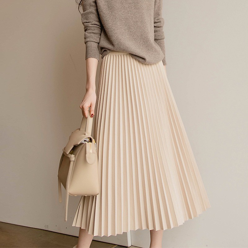 Chân Váy Xếp Ly Dáng Dài Xu Hướng Thời Trang 2021 Freeship,Chân Váy Nữ Dày Dặn Nhiều Màu Hàng Cao Cấp QC Hè 2021 Mới