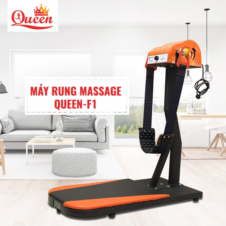 Máy Rung Đứng giảm Cân QUEEN-F1 500W - Máy massage đánh tan mỡ bụng đứng Hàng chính hãng bảo hành 2 năm