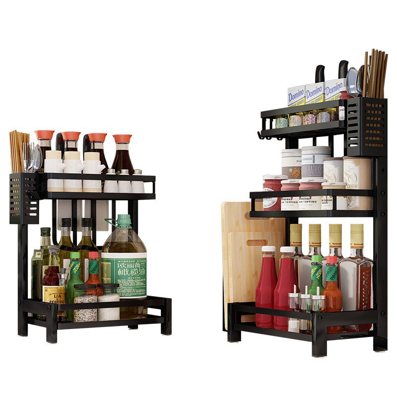 Kệ bếp đa năng nhiều tầng, kệ đựng dụng cụ, gia vị nhà bếp bằng inox sơn tĩnh điện cao cấp | BigBuy360 - bigbuy360.vn