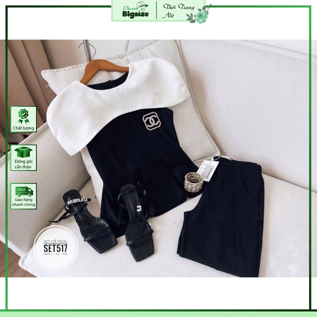 (60-90kg) BIGSIZE Set cổ tròn SET517