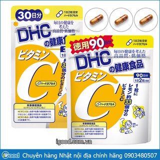 Viên uống vitamin C DHC Hard Capsule Nhật Bản (date 2023)