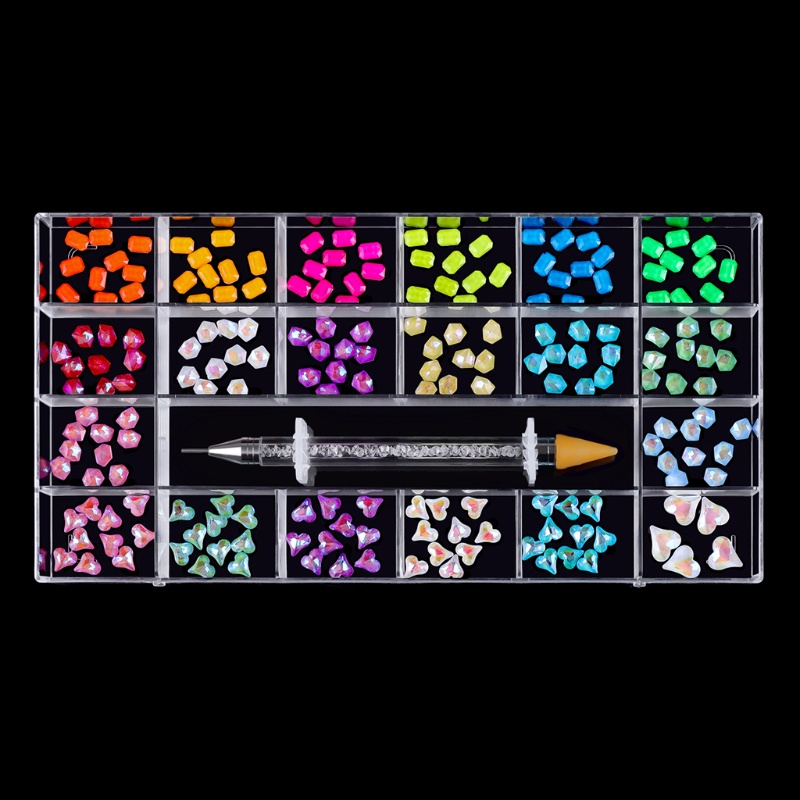 Hạt Pha Lê 3D Mặt Phẳng Trang Trí Móng Tay DIY