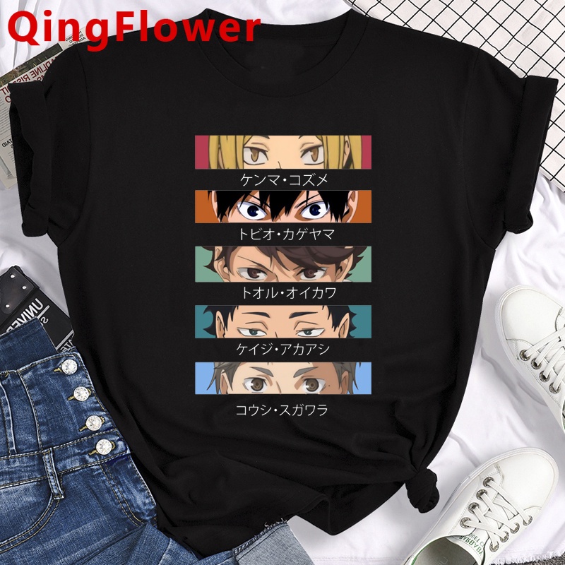 Áo nam Tay Ngắn In Hình Nhân Vật Hoạt Hình Haikyuu Cá Tính