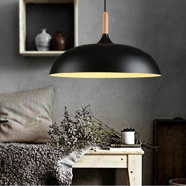 Đèn thả trần đui gỗ D350 decor trang trí nội thất HIỆN ĐẠI + tặng kèm bóng LED