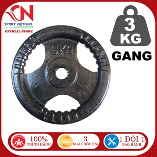 [Có video] Bánh tạ gang 3kg giá rẻ phi 20