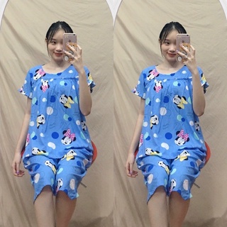 Bộ đồ lanh bầu chất mát dáng babydoll sau sinh