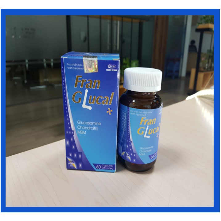 FRAN GLUCAL – Hỗ trợ tăng dịch nhầy khớp, giảm đau xương khớp do thoái hóa khớp (Hộp 60 viên)