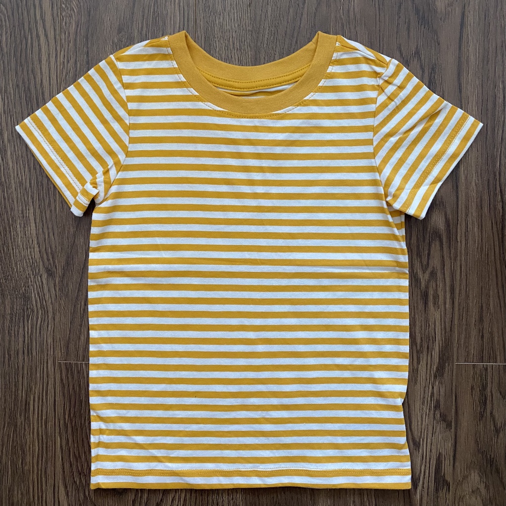 T-shirt/ Áo thun bé trai tay ngắn sọc nhỏ , hàng xuất dư