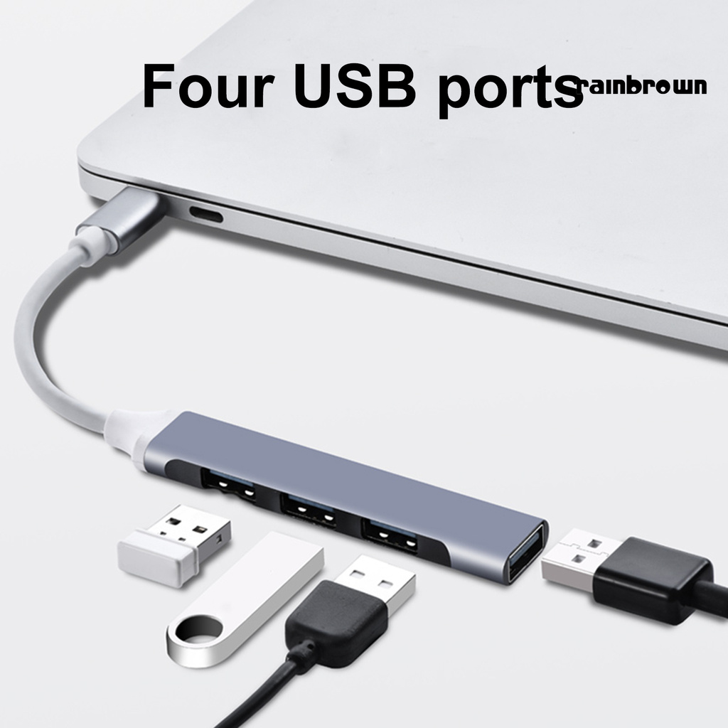 4 Port Type-C/USB Hub Splitter Adapter OTG Computer Accessories for Mouse Keyboard U Disk /RXDN/