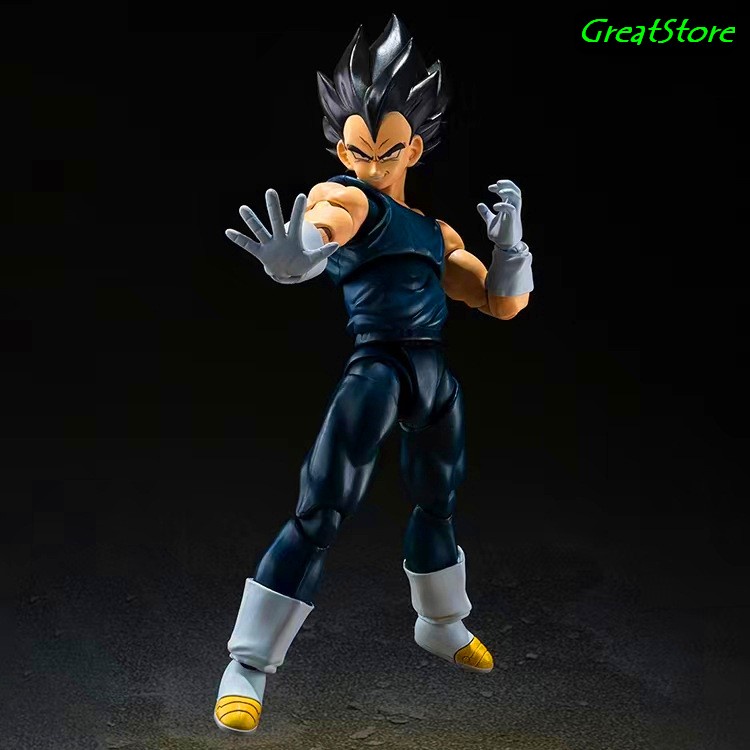 Mô hình Vegeta bản Super Hero và Goku bản Ultra Instinct Dragonball SHF action Figure 15 cm cử động được