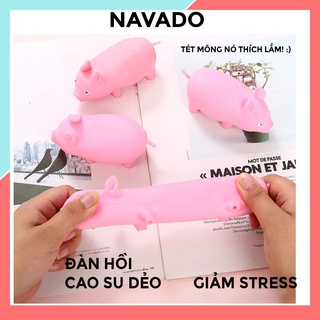 Đồ chơi xả stress con lợn heo hồng bằng nhựa dẻo dễ thương nắn bóp đàn hồi HD1 NAVADO