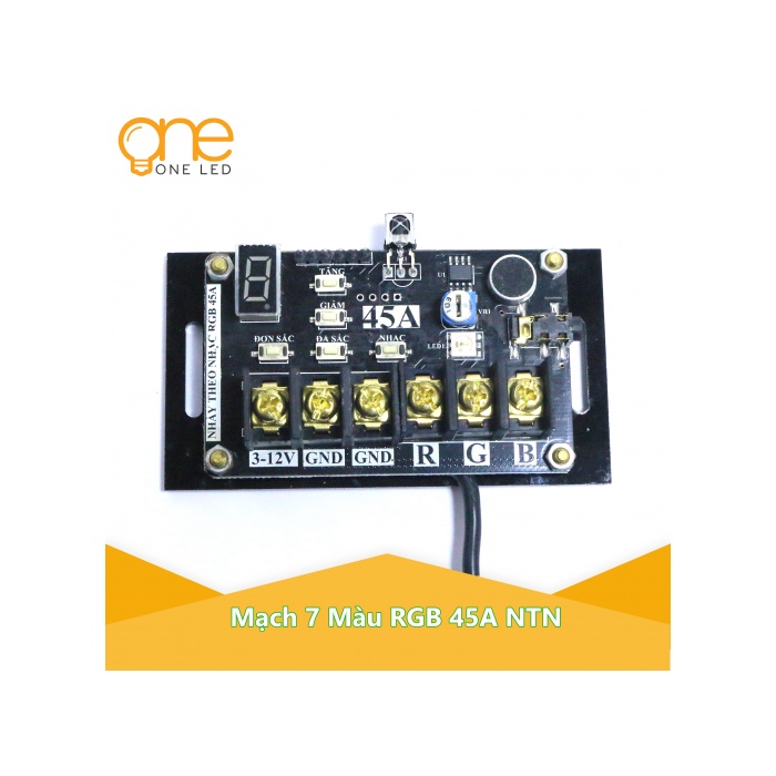 Mạch điều khiển LED RGB 7 màu 45A - Nháy theo nhạc