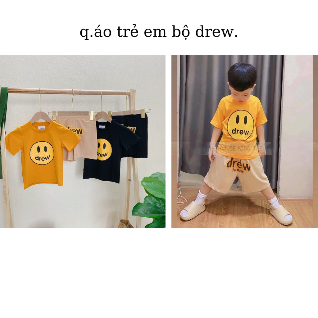 Quần áo bé trai, Bộ DREW họa tiết mặc cười.