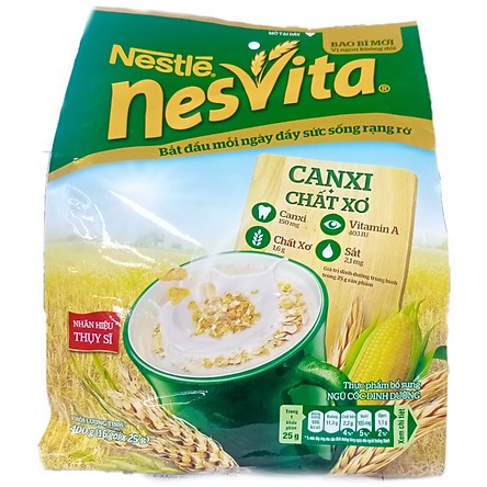 Ngũ Cốc Dinh Dưỡng Ít Đường/Có đường Nestle Nesvita Gói 400G