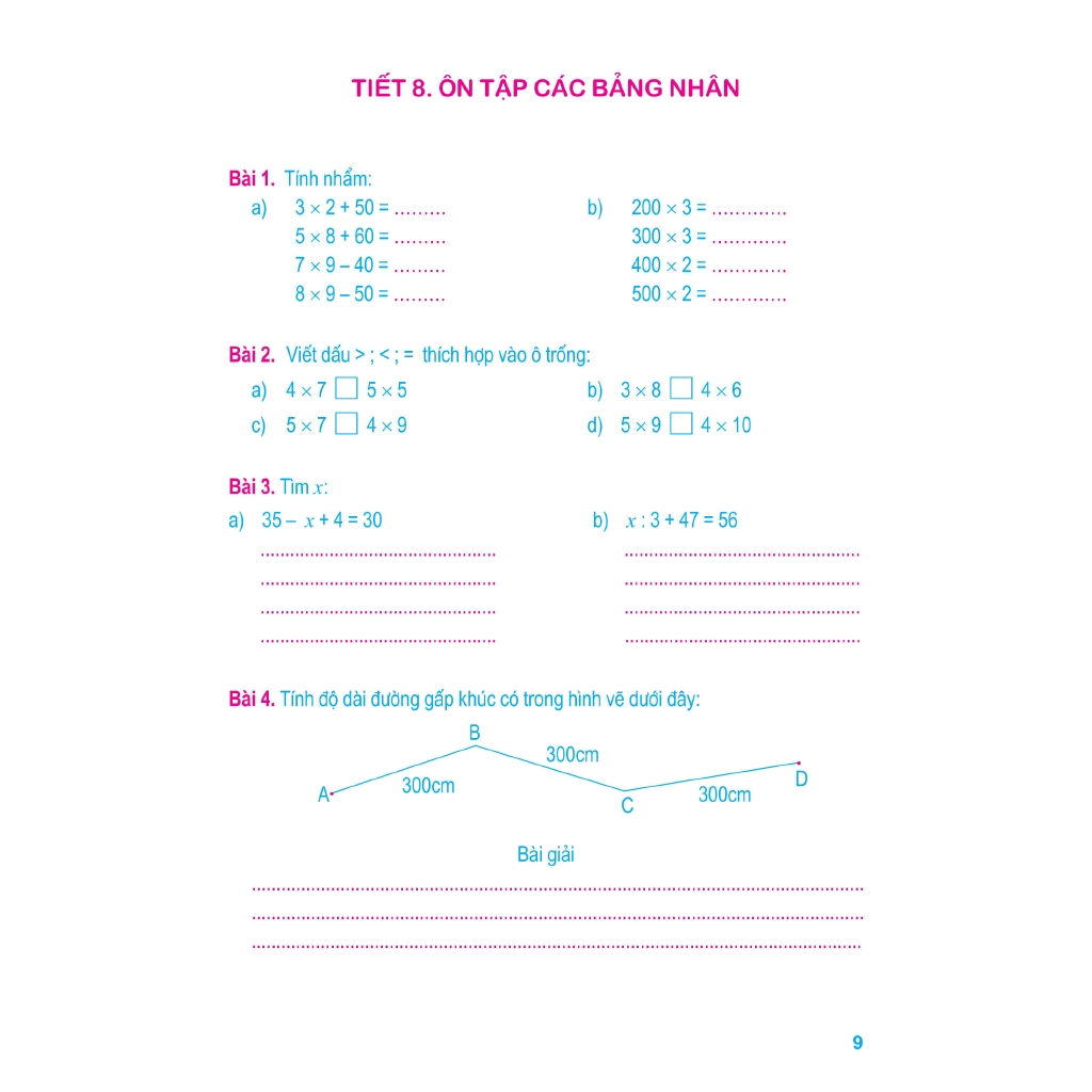 Sách - Vở Bài Tập Toán Nâng Cao Lớp 3 - Tập 1 (Tái Bản 2019)