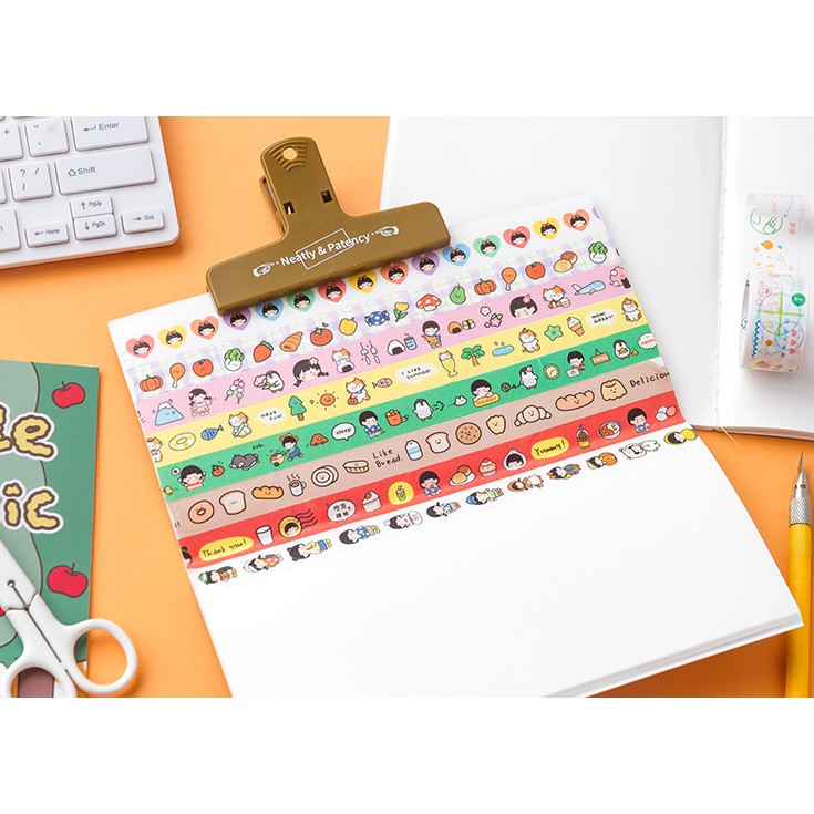 Sổ chiết, sổ lưu trữ washi tape, sticker Mini Nhật Ký Tiểu Bộ 48 trang dễ thương