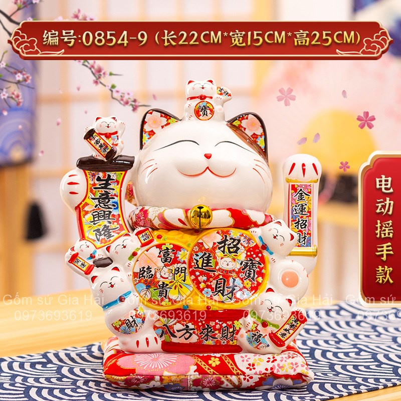 Mèo thần tài, mèo may mắn maneki neko  Thiên khách vạn lai