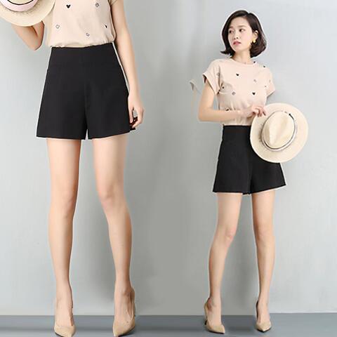 Quần Short Nữ Ống Rộng Lưng Cao Phong Cách Hàn Quốc