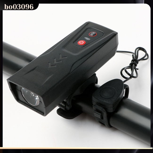 Bộ Đèn Trước 2 Trong 1 Chống Nước Kèm Còi Sạc Usb Cho Xe Đạp