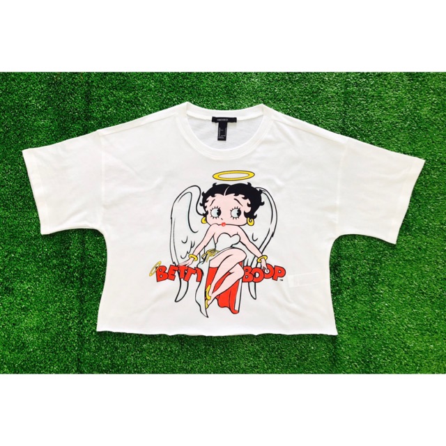 Áo thun cánh dơi form croptop in Betty Boop vnxk
