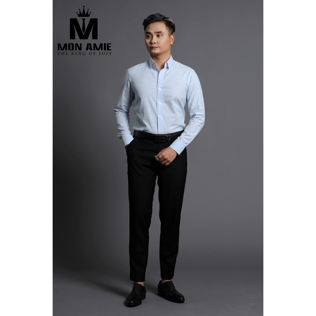Áo Sơ Mi Nam Mon Amie Công Sở Thời Trang Loại Trơn