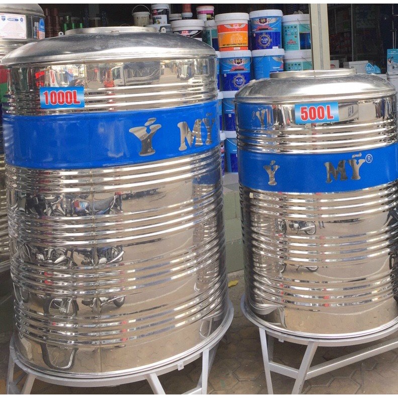 BỒN NƯỚC INOX SUS 304 Ý MỸ TỪ 500 LÍT ĐẾN 2000 LÍT