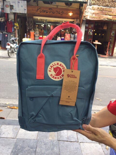 Balo Kanken Classic( xanh dương ,xanh dương quai hồng)