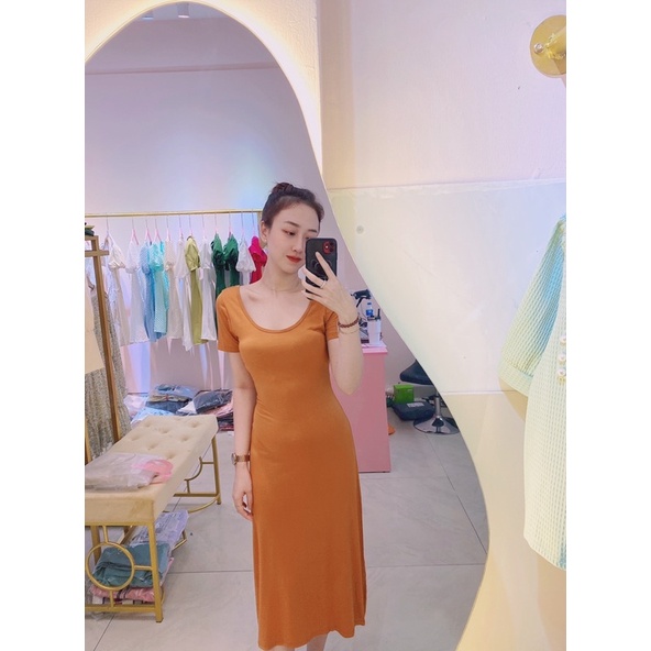 Đầm thun lạnh dáng dài🤍