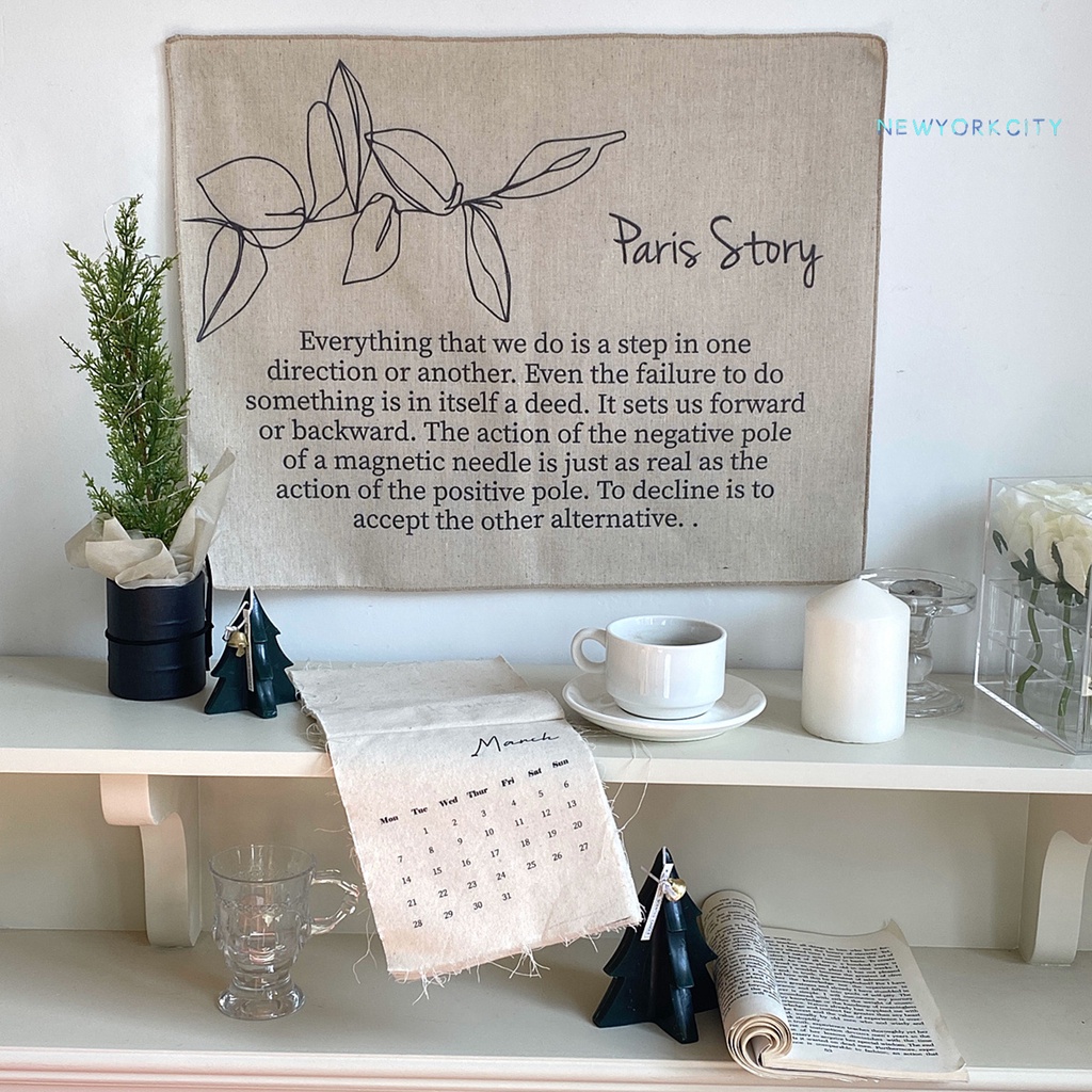 Thảm Treo Tường In Chữ Tiếng Anh Phong Cách Hàn Quốc