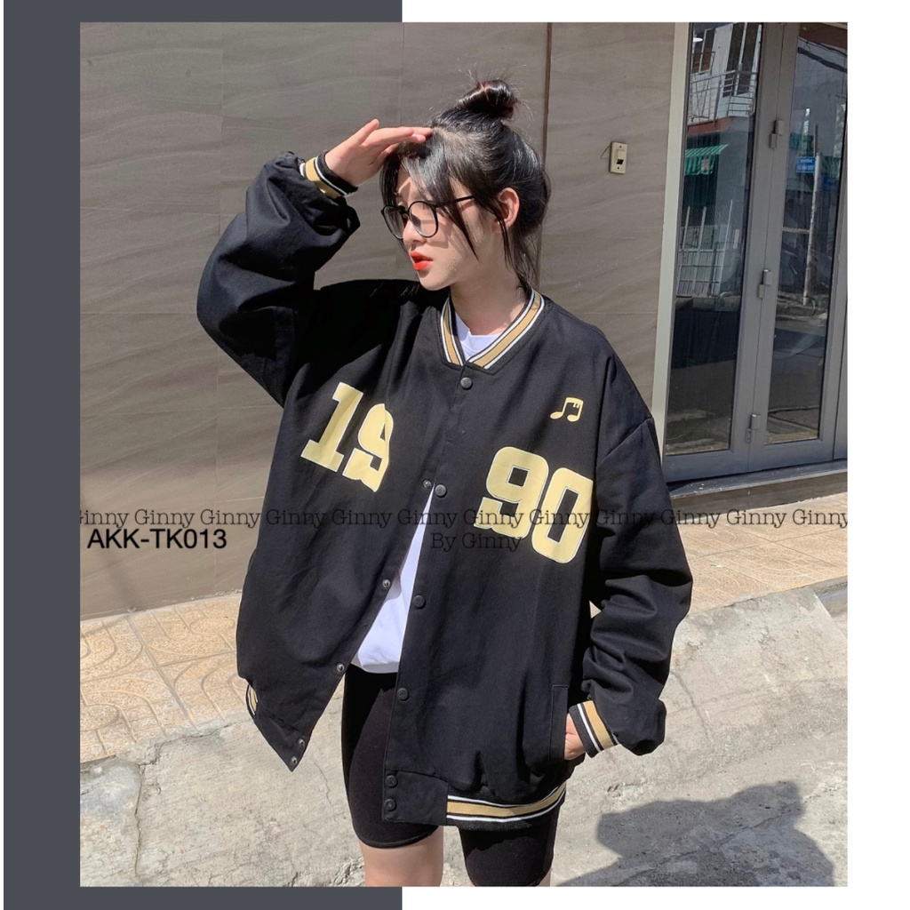 Áo khoác Kaki Varsity 1990 AKK-TK013 unisex dày dặn | Siêu đẹp mới ra lò