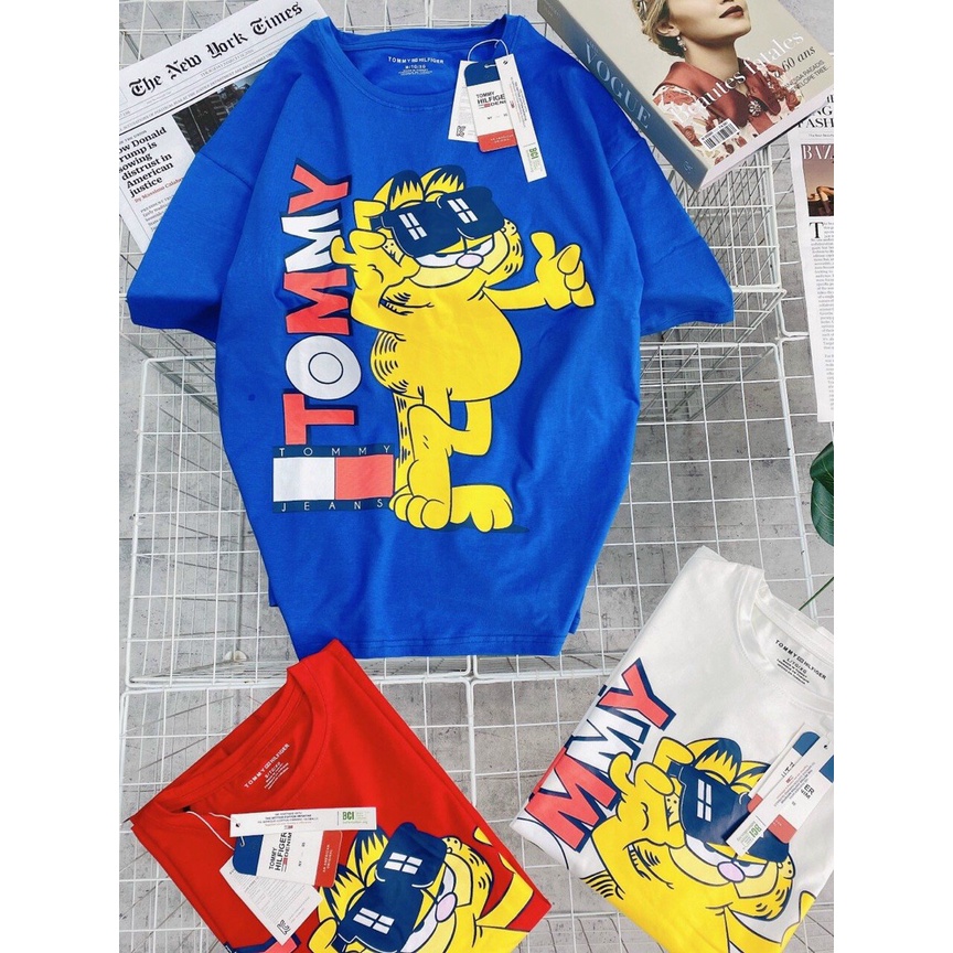 Áo thun phom Unisex ngắn tay cố tròn TM 3 màu đỏ, trắng, xanh chất cotton 100% cực xinh