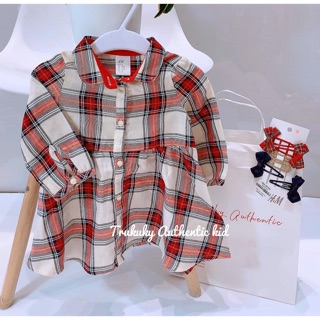 Váy sơ mi kẻ đỏ H&M