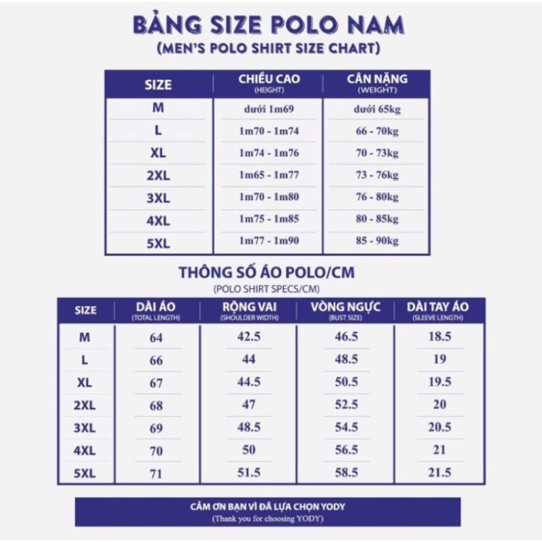 Áo thun Polo nam YODY vải thuê vắt chim cao cấp, thoáng mát 2022 * 2022