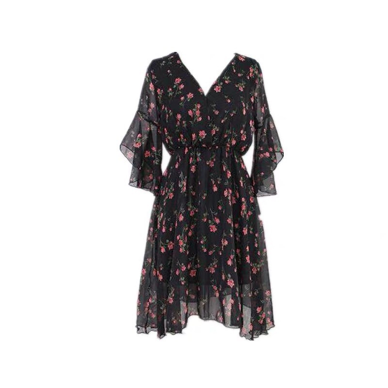 [Mã FAMAYWA giảm 10K đơn 50K] Váy hoa nhí dáng xòe, Đầm vintage tay lỡ chất voan phong cách tiểu thư Hàn Quốc - Roxie | BigBuy360 - bigbuy360.vn