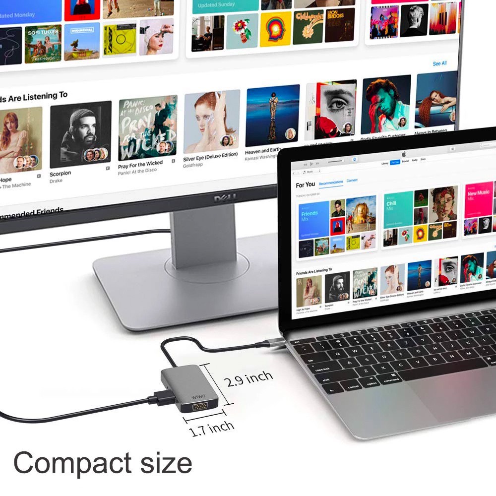 HUB CHUYỂN ĐỔI WIWU 5IN1 ALPHA USB-C - A513HVP HDMI 4K VGA USB 3.0 Jack 3.5mm PD 87W