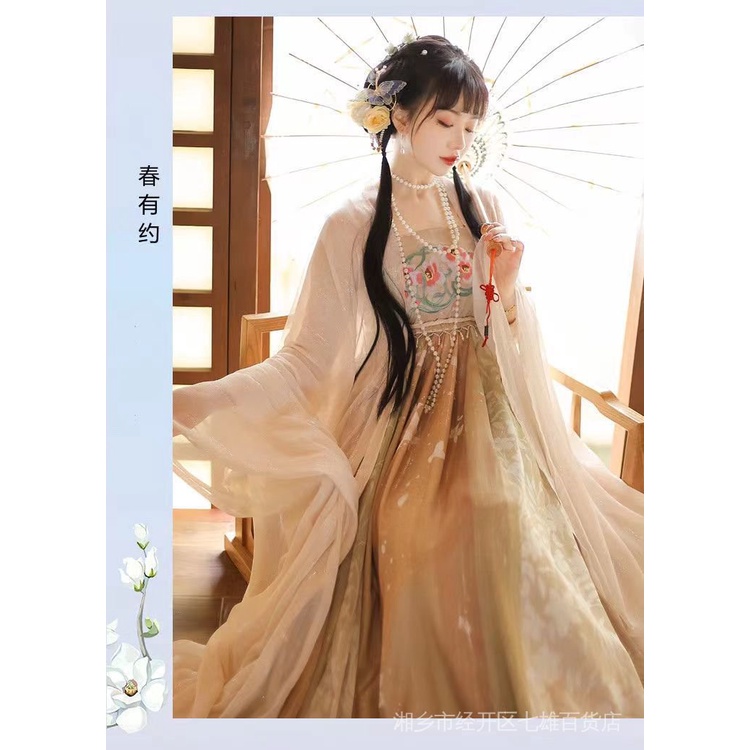 Bộ Trang Phục Hán Phục Áo Tay Rộng Phong Cách Tang Made Xote Chính Hãng Cổ Điển Thời Trang Xuân Hè Cho Nữ LQYI