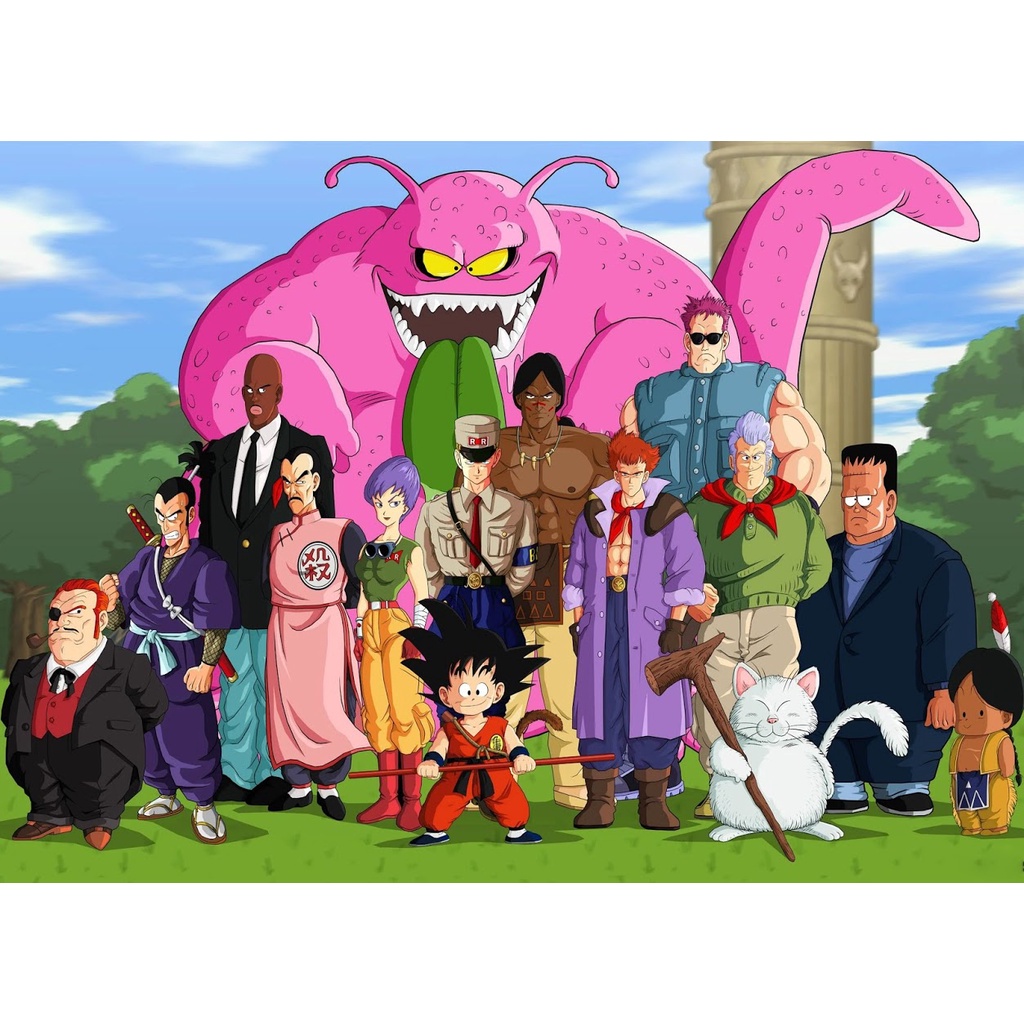 Tranh ghép hình Tini Puzzle 450 mảnh bằng giấy Songoku lúc còn nhỏ Dragon Ball - có nhận in theo yêu cầu