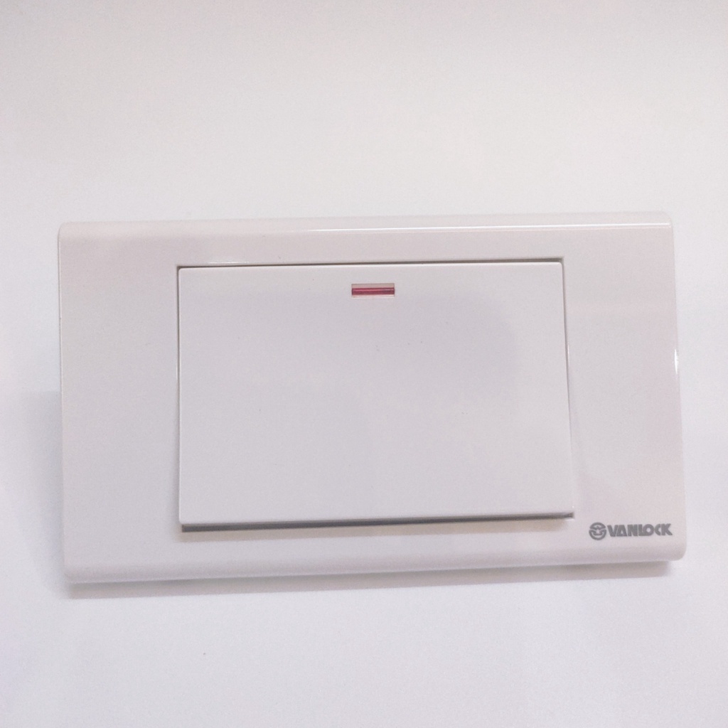 Công tắc đơn 2 chiều phím lớn 10A , công tắc cầu thang SINO S181D2  Sê-ri S18 Mega